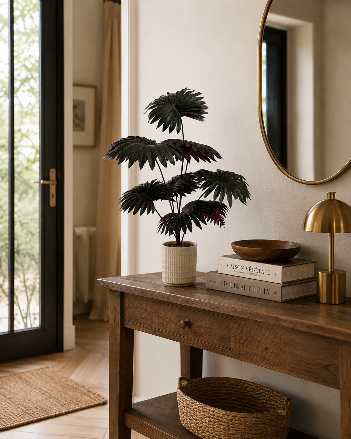 Palmier Eventail Noir — 60cm